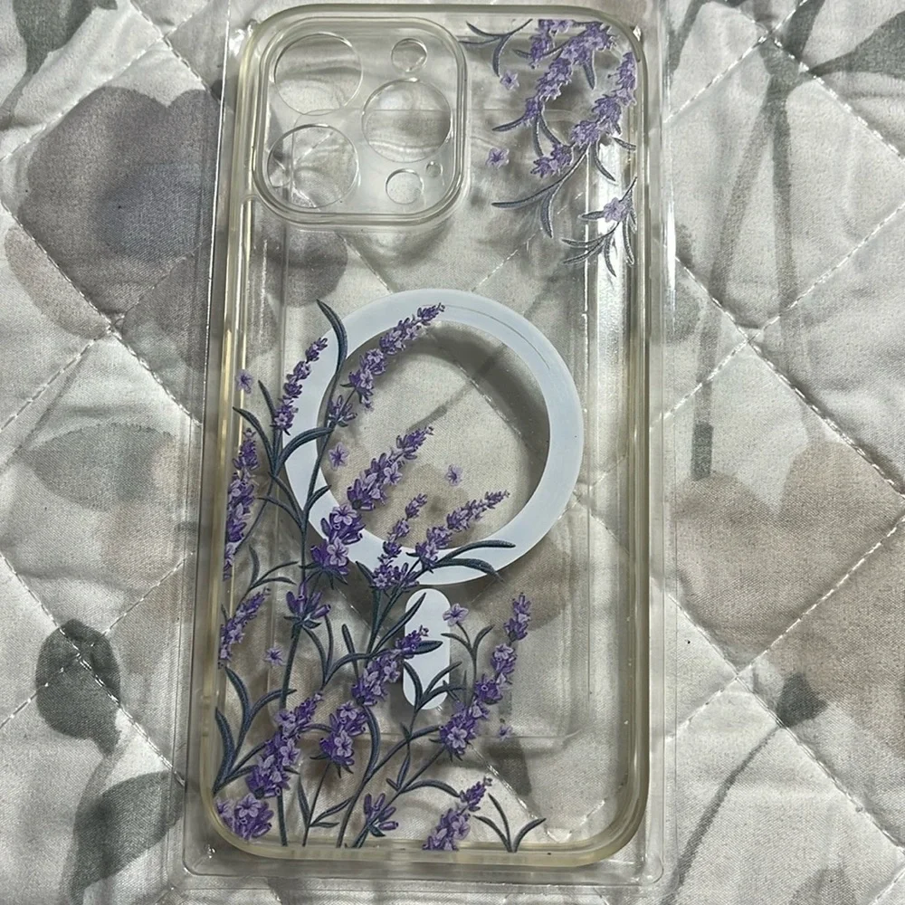 New clear floral iPhone 14 Pro Max case